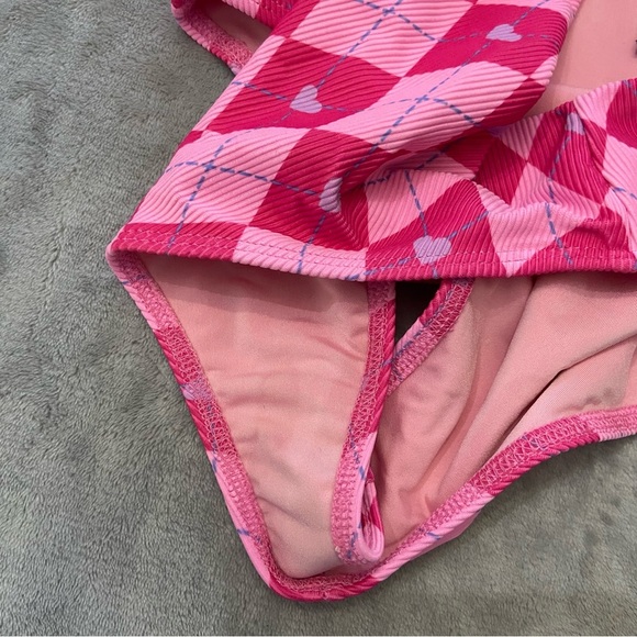 Beach Riot Pink Argyle One Piece Swimsuit - Picture 6 of 10